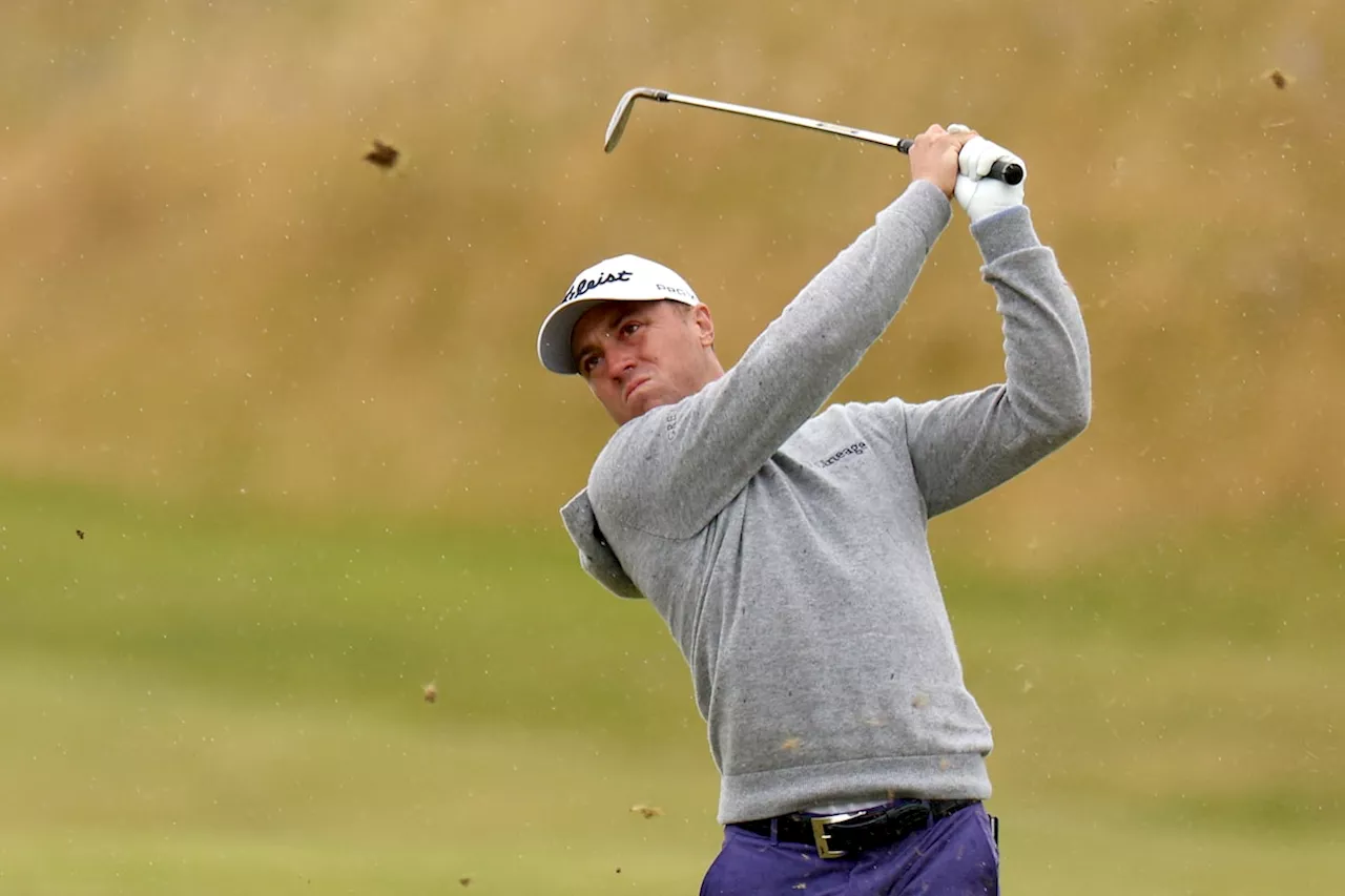 Justin Thomas takes early clubhouse lead at British Open; Rory McIlroy struggling