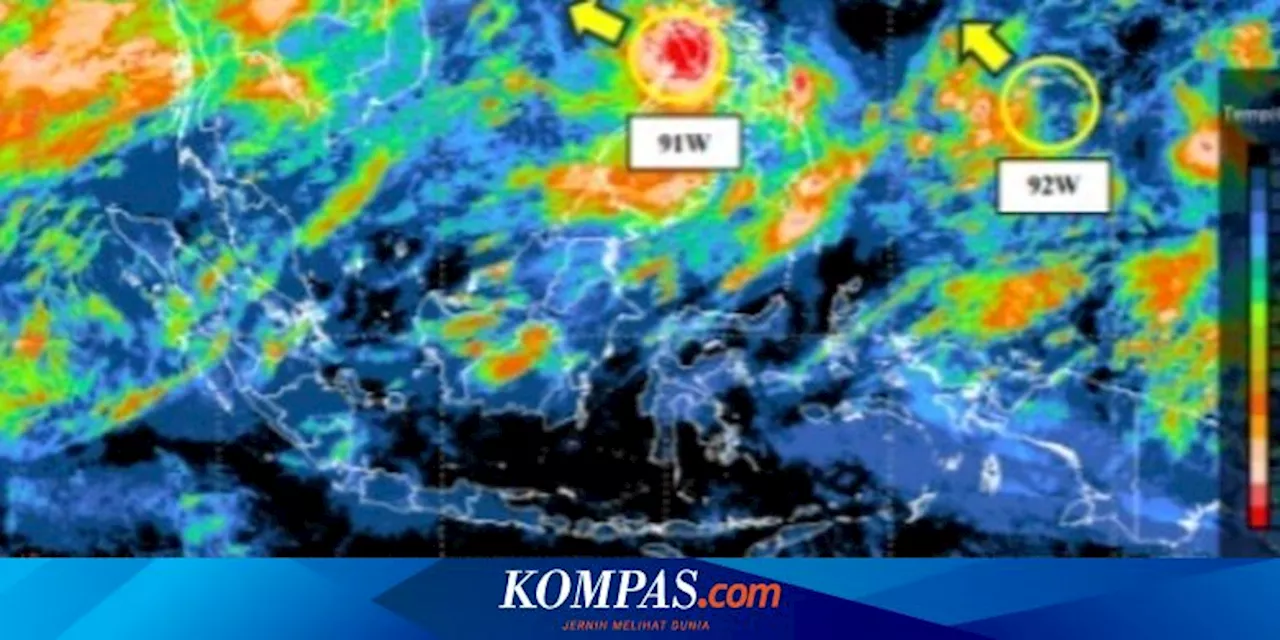 BMKG Deteksi Bibit Siklon 91W dan 92W di Sekitar Indonesia, Potensi Cuaca Ekstrem?