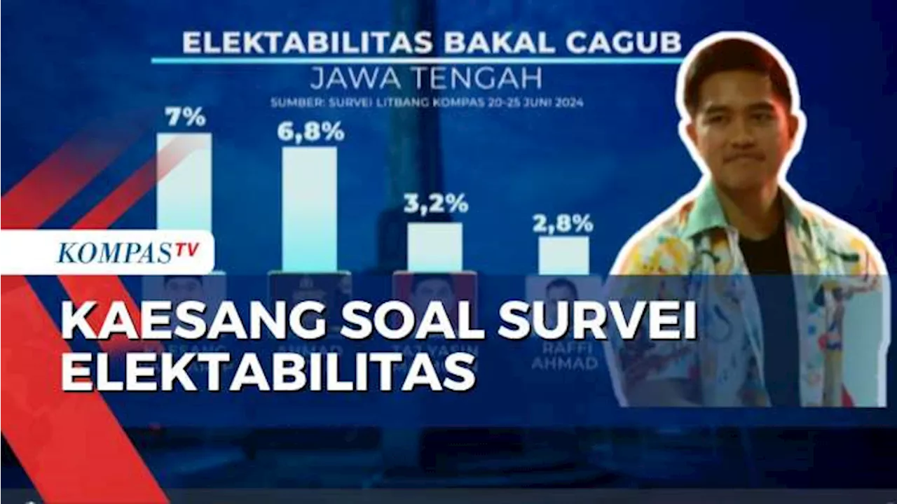 Respons soal Survei Elektabilitas di Jateng dan Jakarta Jomplang, Kaesang: Jadi Bahan Evaluasi