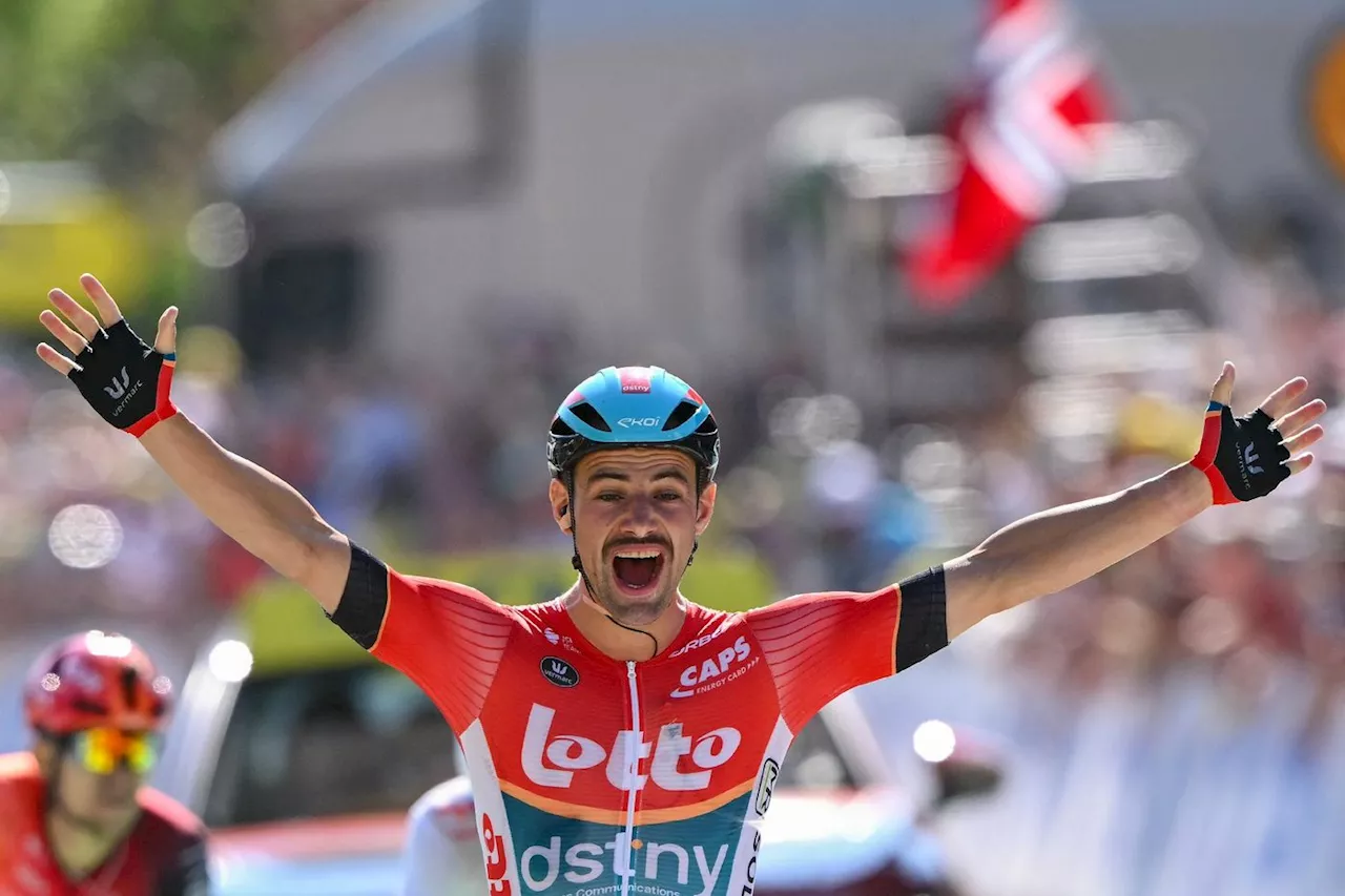 Tour de France: le Belge Campenaerts s'impose dans l'émotion à Barcelonnette