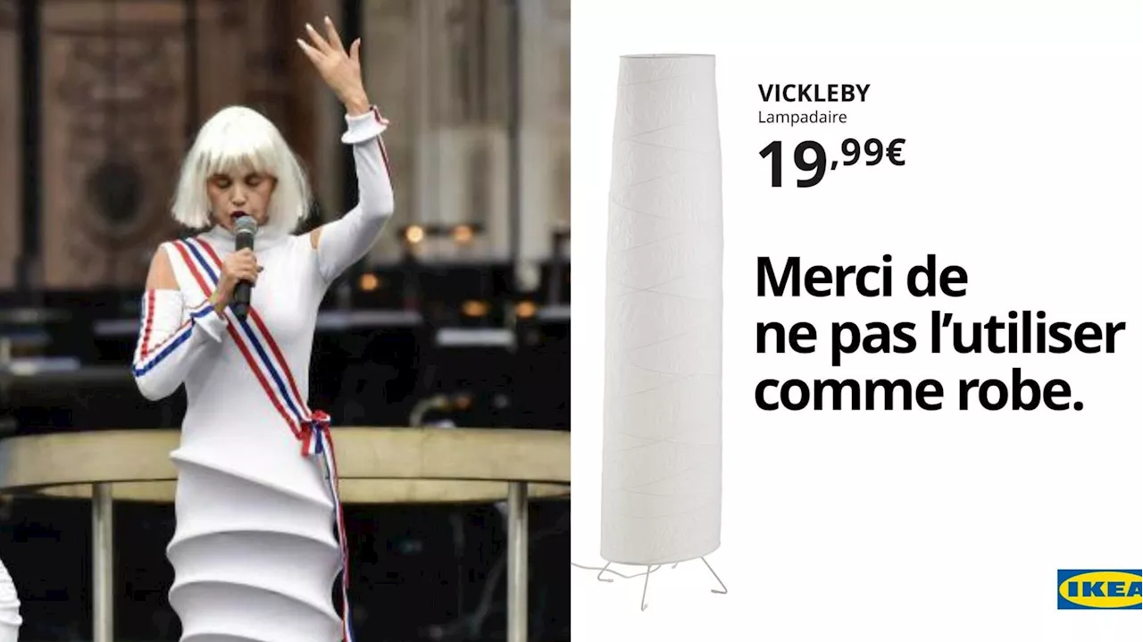 JO de Paris 2024 : la robe d’Arielle Dombasle comparée à une lampe Ikea… par Ikea