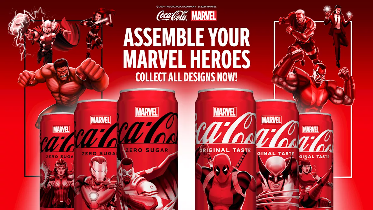 Coca-Cola and Marvel unite on exhilarating collaboration for fans with thelaunch of new limited-edition pack designs and immersive storytelling with characters from across the Marvel Universe