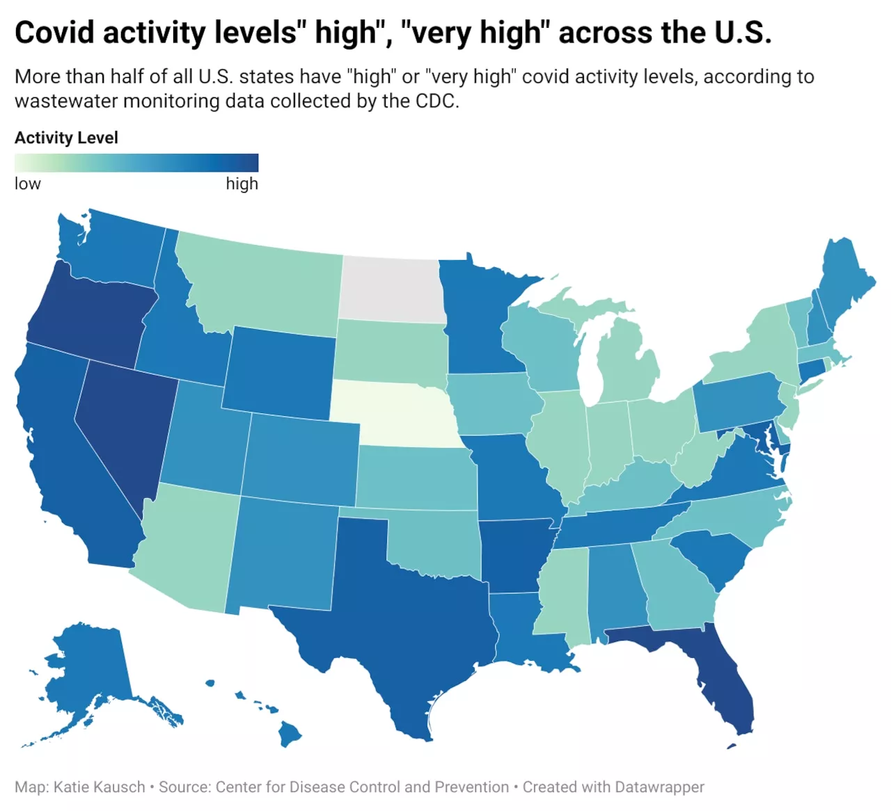 COVID levels are high or very high in 26 states, but still low in N.J.