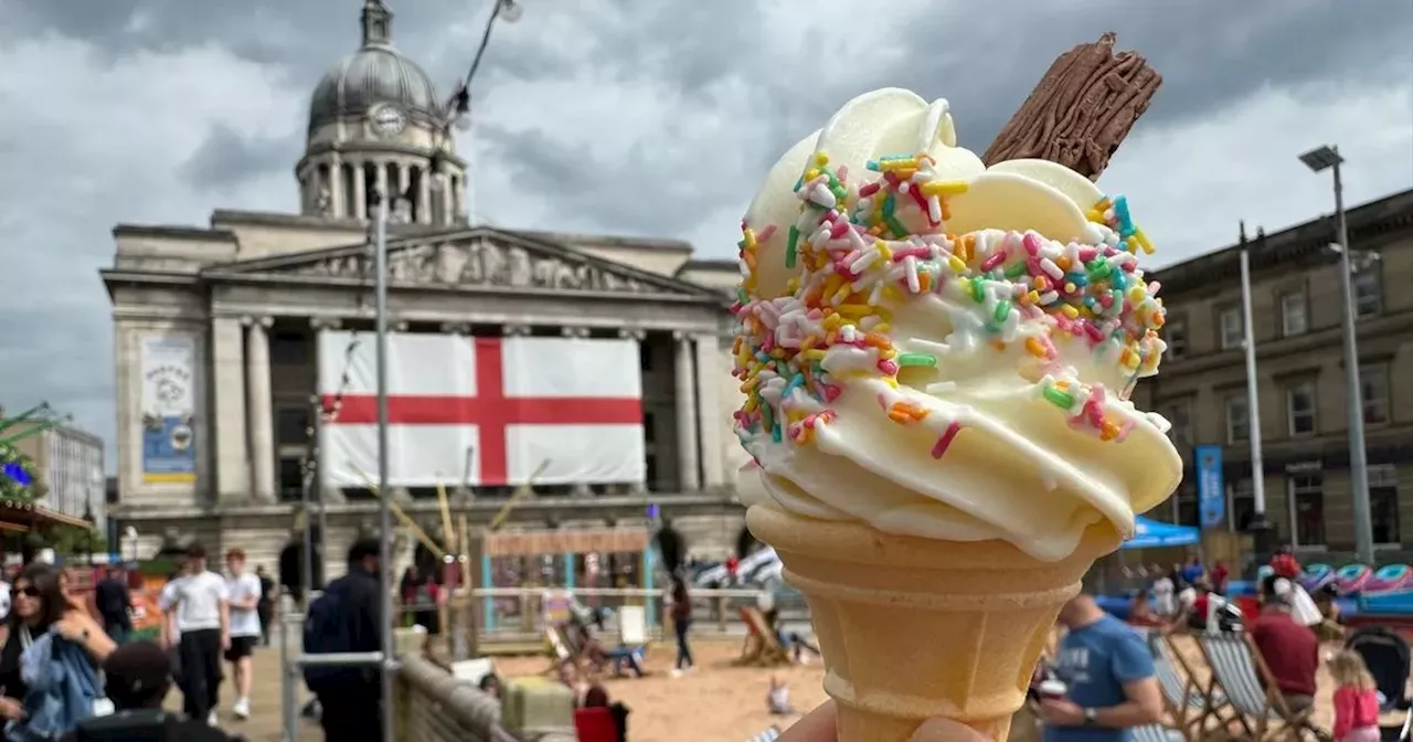 Prices for food, drinks and rides at Nottingham Beach