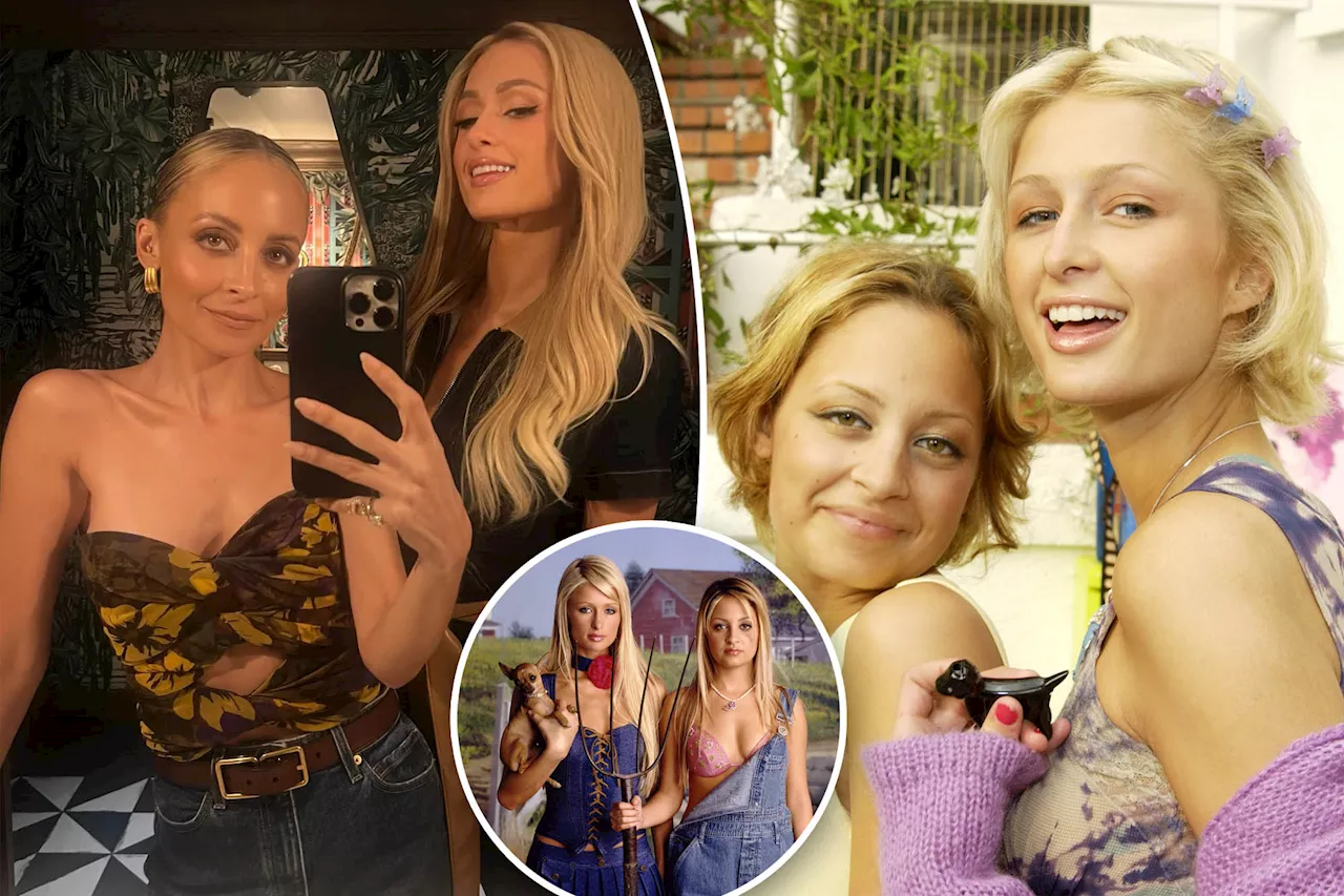 Paris Hilton and Nicole Richie reunite for a 'Simple Life' selfie as they film 'iconic' new show