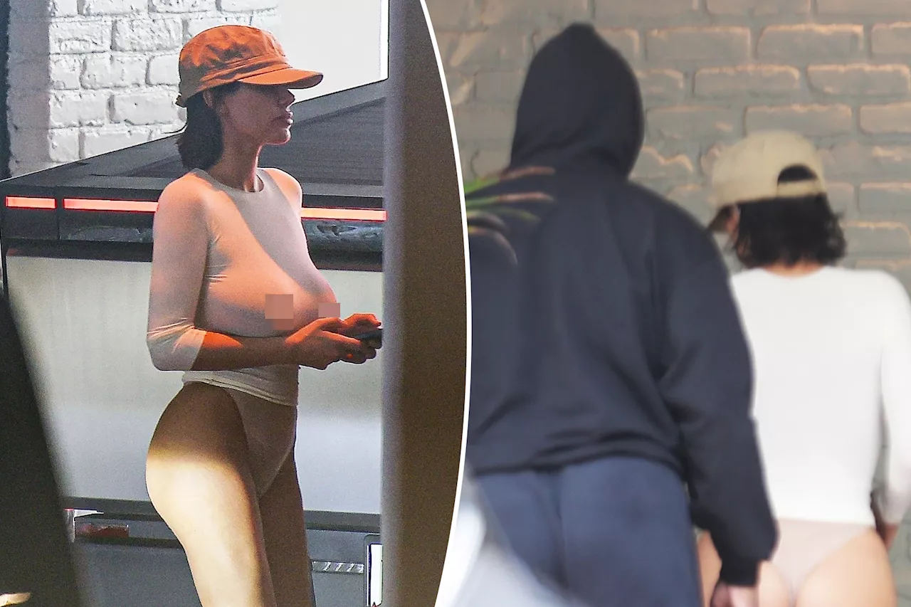 Bianca Censori leaves her pants at home for lunch with husband Kanye West