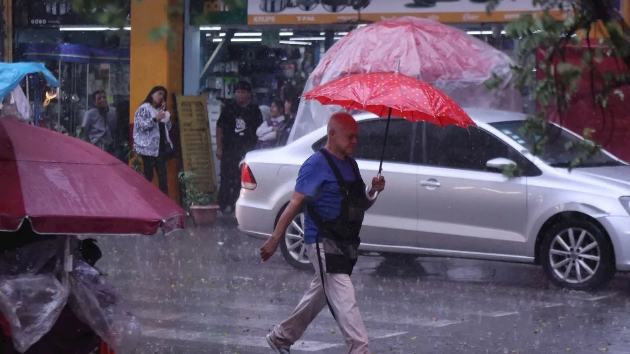 Alerta naranja y amarilla por lluvias fuertes y granizo en estas alcaldías de CDMX