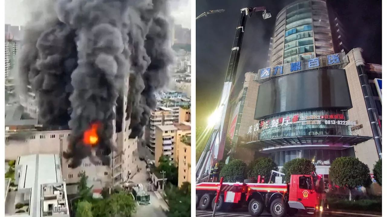 Incendie dans un centre commercial en Chine : au moins 16 morts