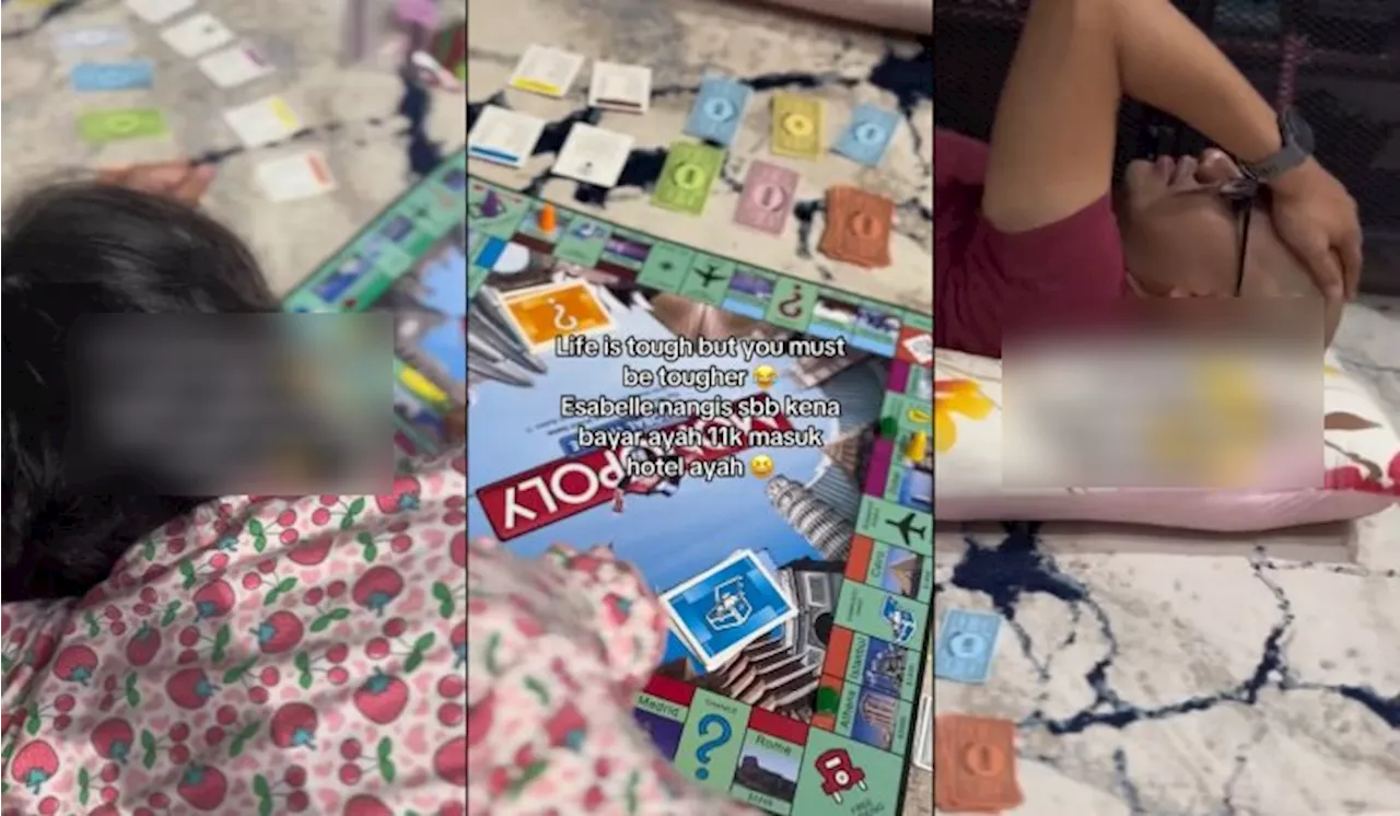 – Perlu Bayar Ayah $11K Dalam Monopoly, Ragam Si Kecil Nangis Cuit Hati Ramai