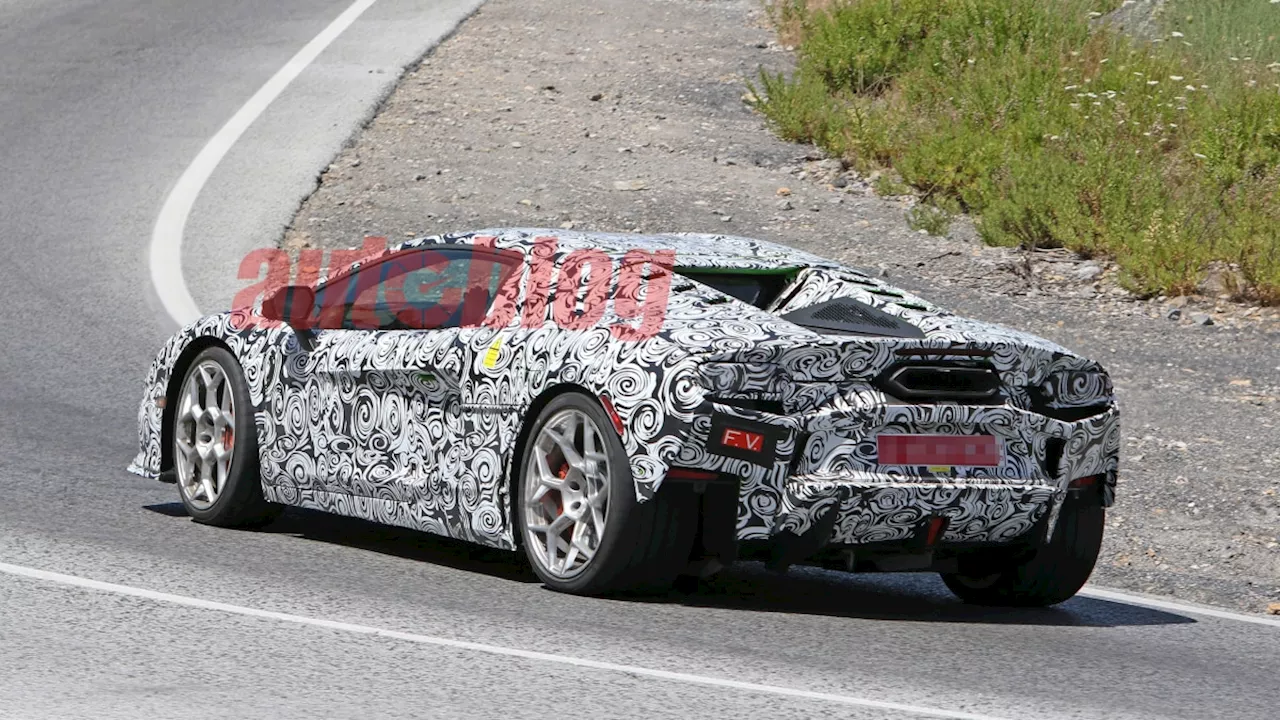 Lamborghini Huracan's successor shows its details in new spy photos