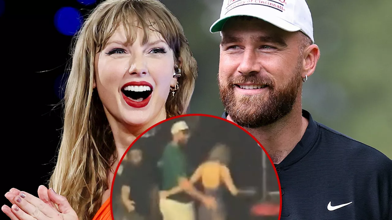 Travis Kelce Wraps Arm Around Taylor Swift's Waist After 'Eras' Show in Germany