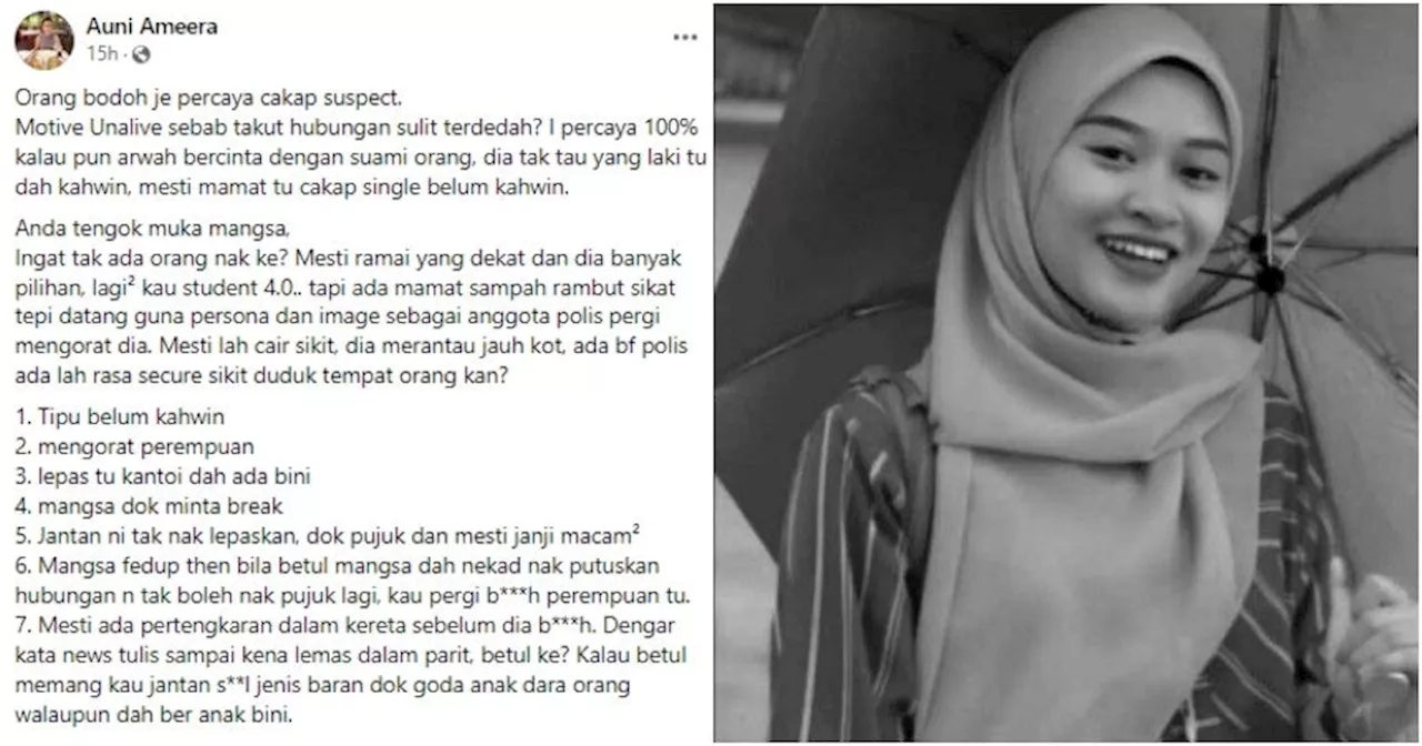 Netizens Defend the Late Farah Kartini, Say She Probably Didn't Know Suspect Was Married