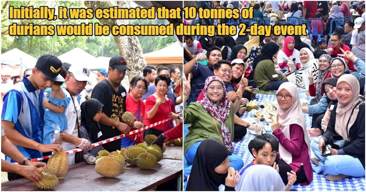 RM10 Durian Buffet in Taiping Ends 3 Hours Earlier After 17 Tonnes of Durian Were Feasted in 8 Hours