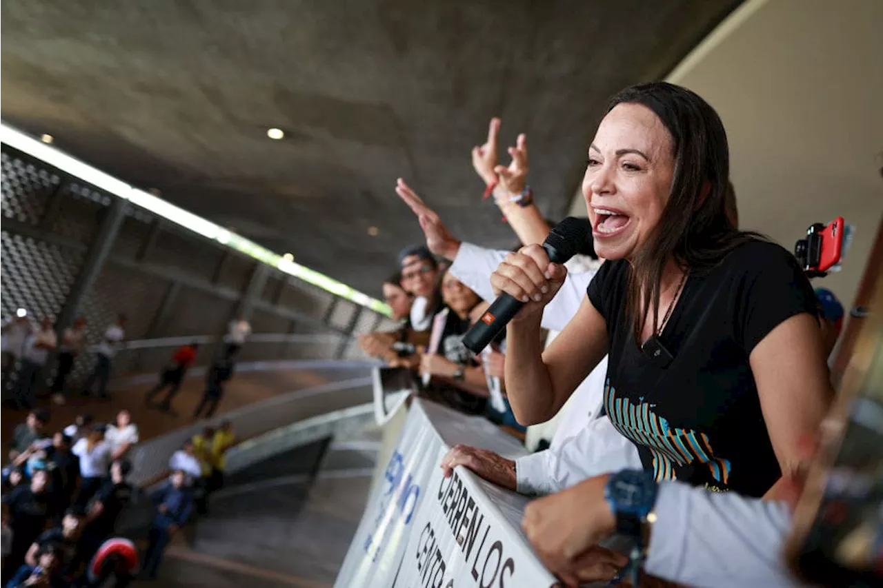 María Corina Machado dice que Maduro “sabe” que está “derrotado” para las presidenciales