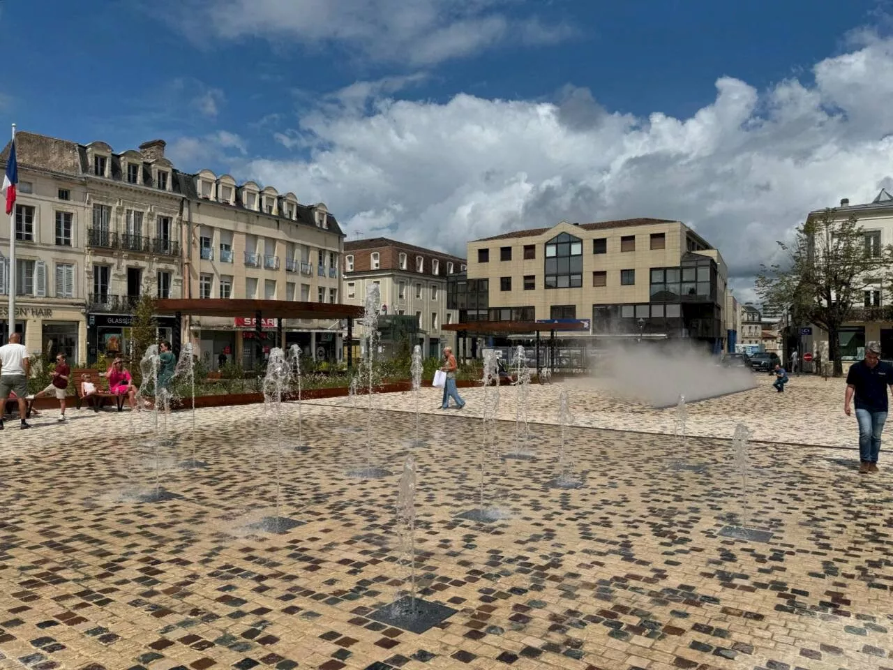 Marmande. Vers un léger couac pour l’inauguration de la fontaine de la place Clemenceau ?