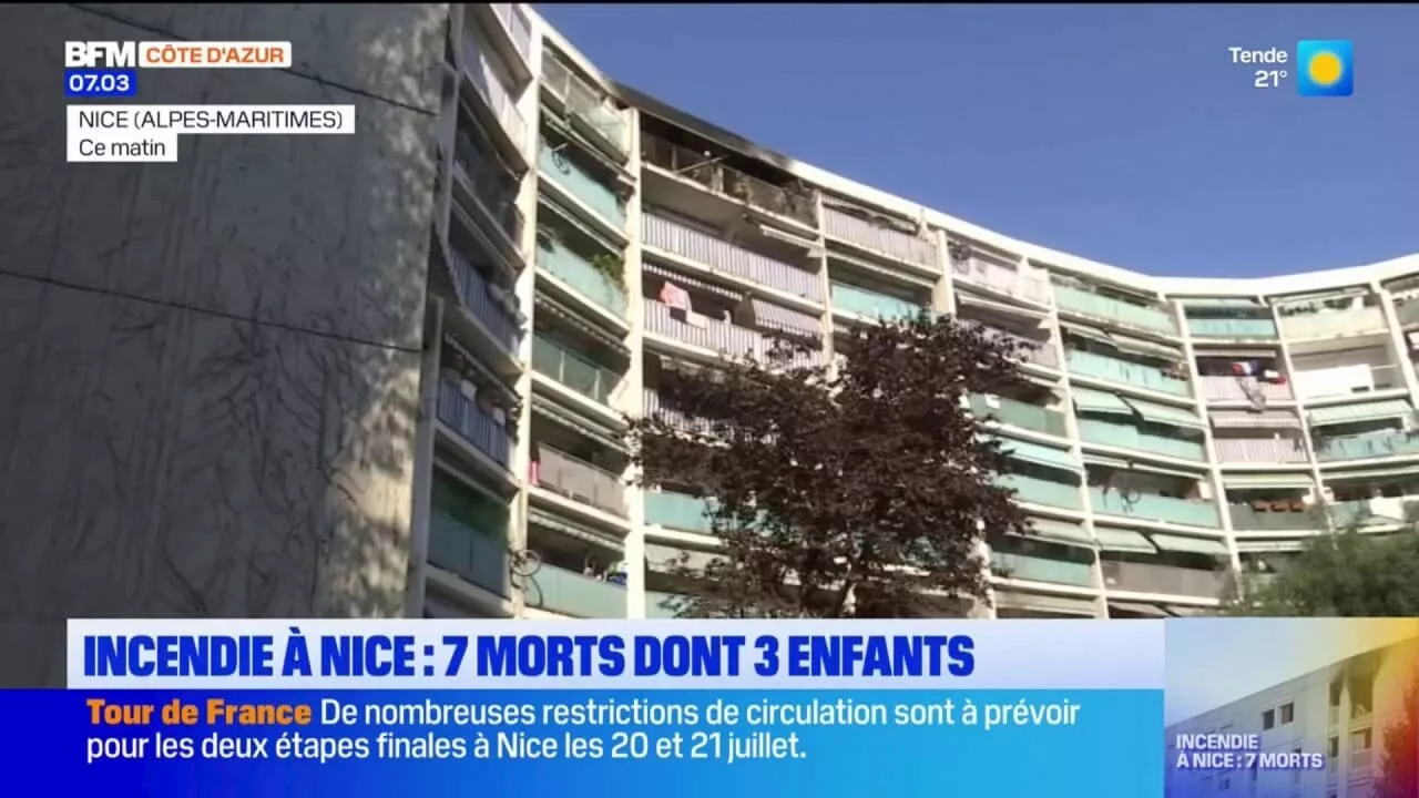 Incendie meurtrier à Nice: sept morts dont trois enfants aux Moulins