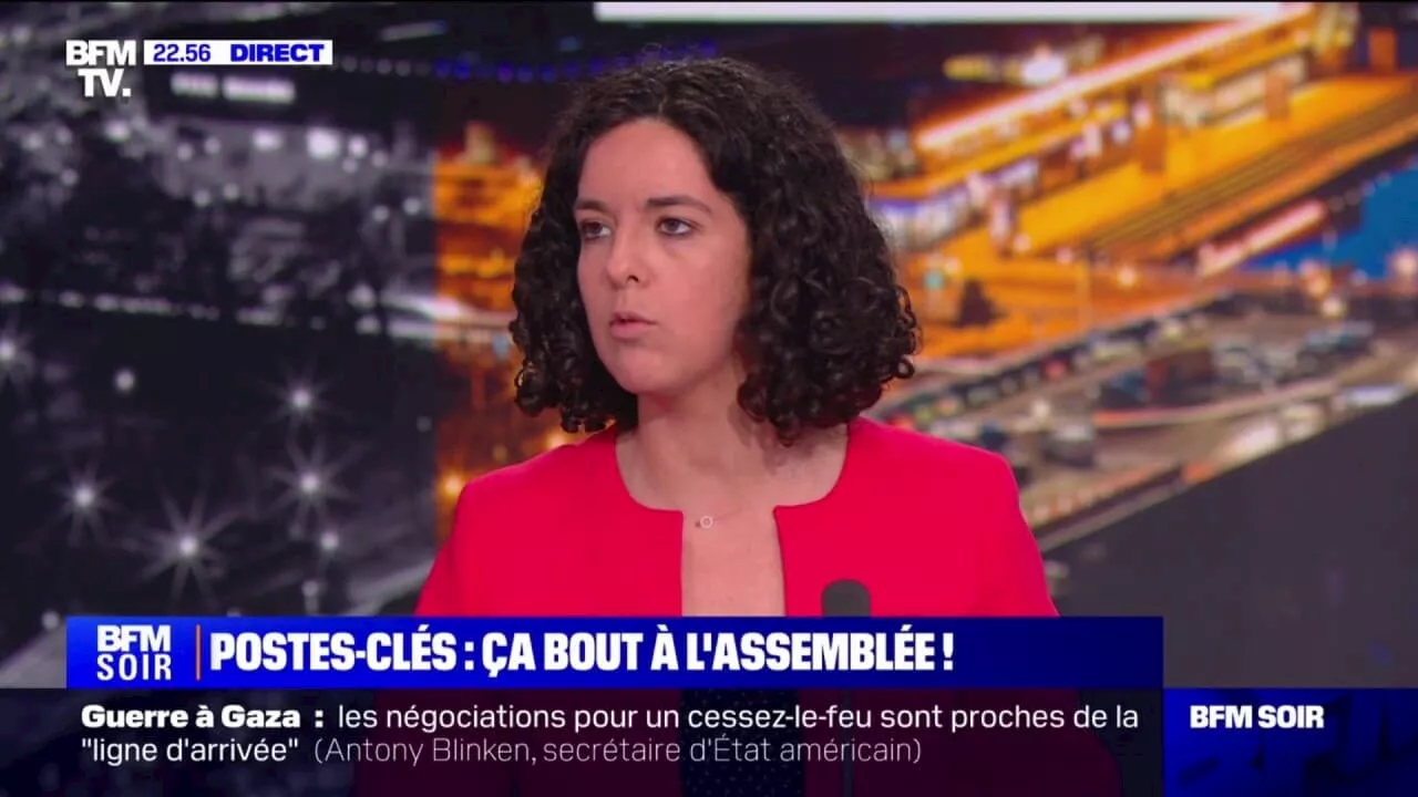 Présidence de l'Assemblée: 'L'élection de Yaël Braun-Pivet est un passage en force', pour Manon Aubry (LFI)