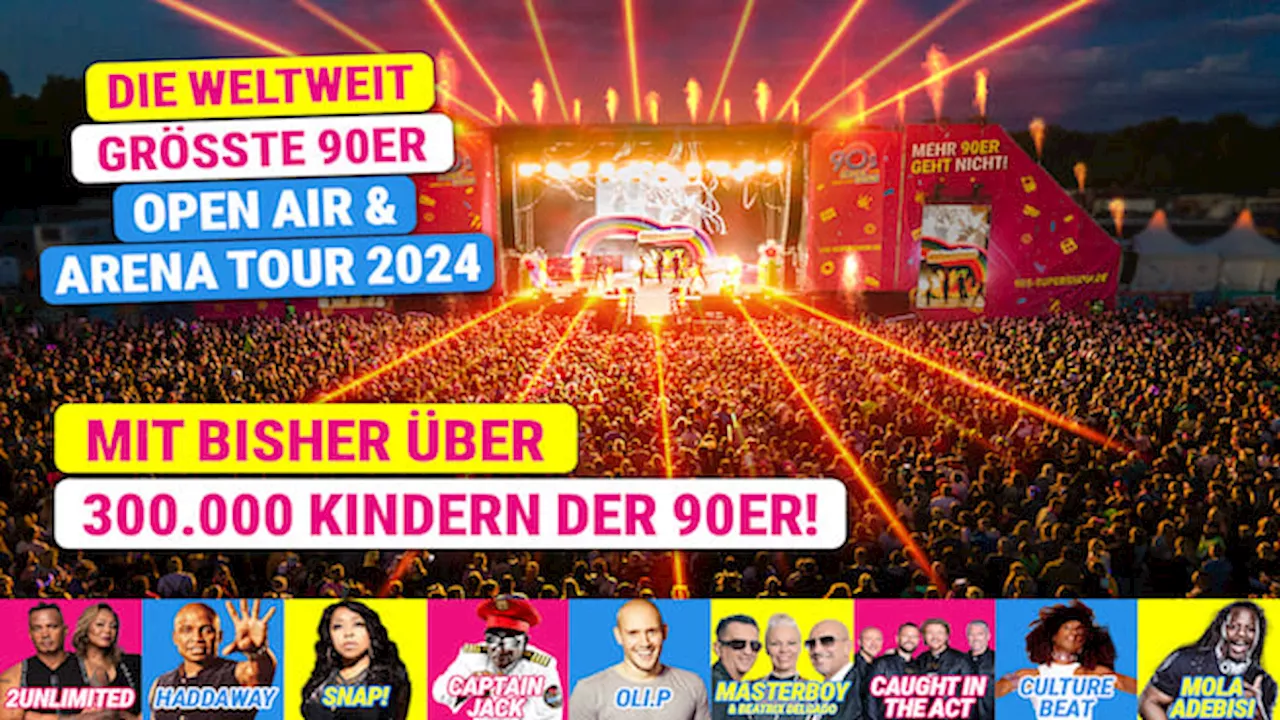 Die Stars von MTV und VIVA live: Die größte 90er Party aller Zeiten!