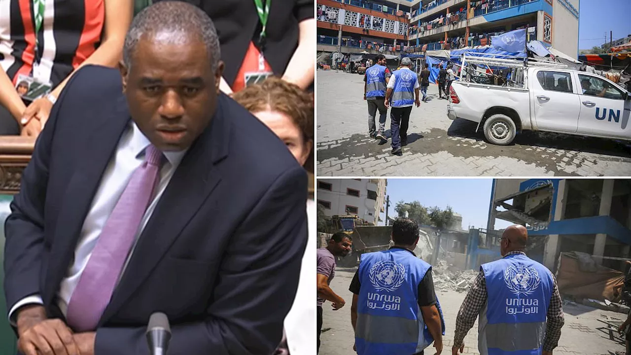 David Lammy says Britain will restart funding UN aid body in Gaza with £21m injection as Foreign...