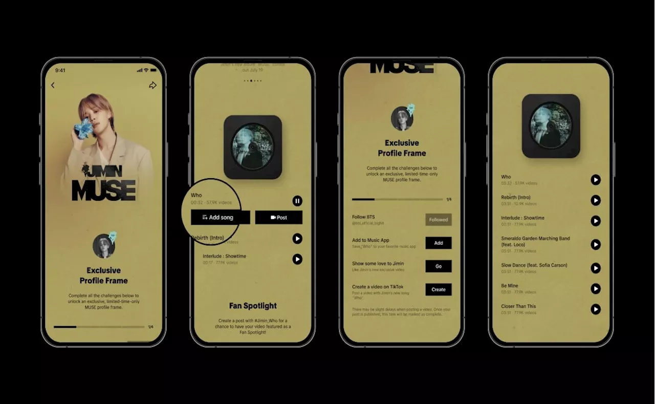 TikTok lanza experiencia para celebrar MUSE, el segundo álbum de Jimin de BTS