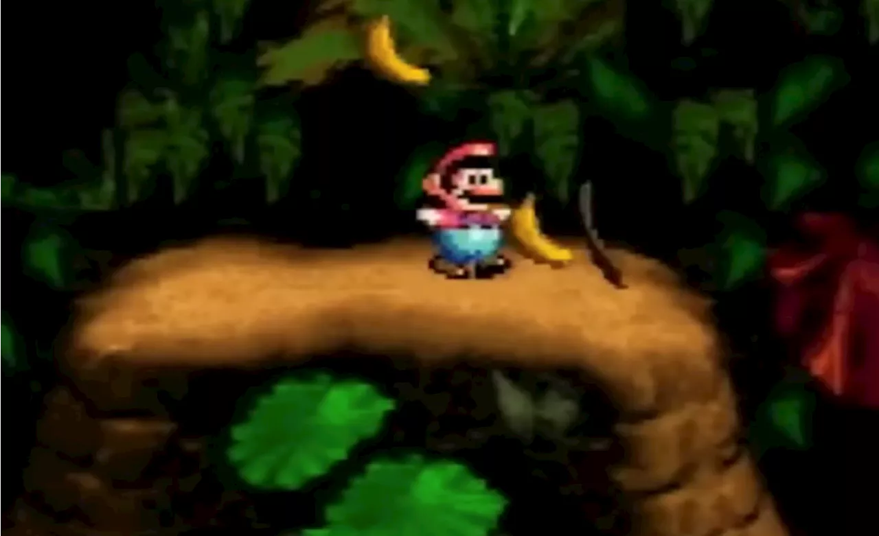 A nifty hack made Mario a playable character in 1994's Donkey Kong Country