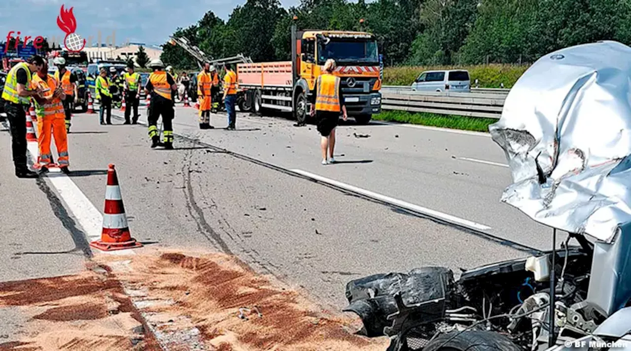 D: Drei Verletzte bei Auffahrunfall auf der Autobahn