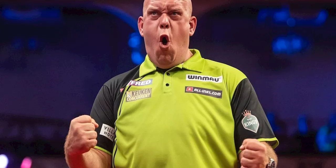 Darts: Michael van Gerwen kämpft sich beim World Matchplay trotz vieler verpasster Doppel an Andrew Gilding vorbei