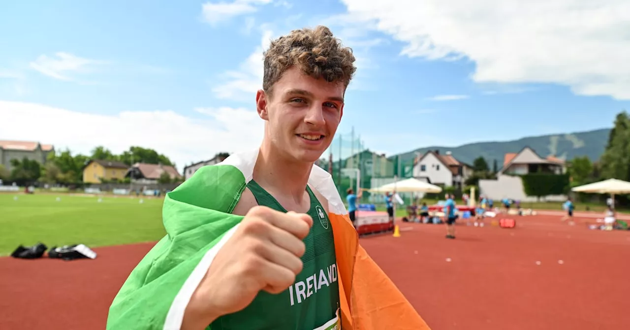 Cian Crampton wins Ireland’s first field medal at European under-18s