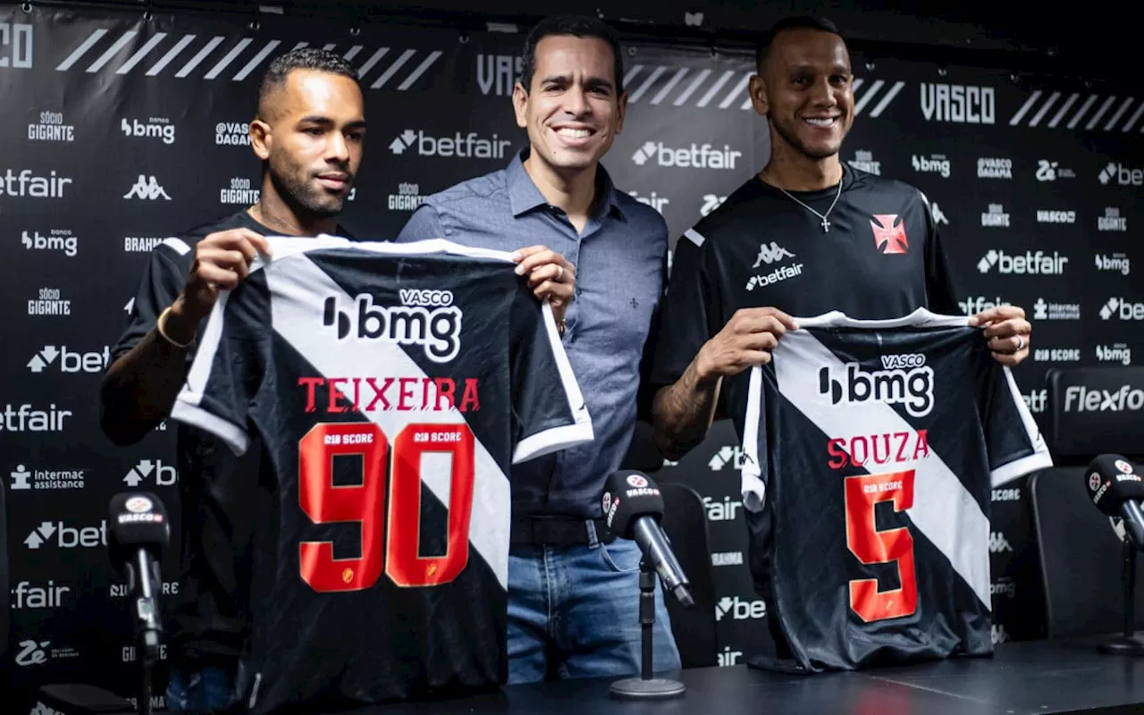 Reforços do Vasco, Alex Teixeira e Souza são apresentados em São Januário