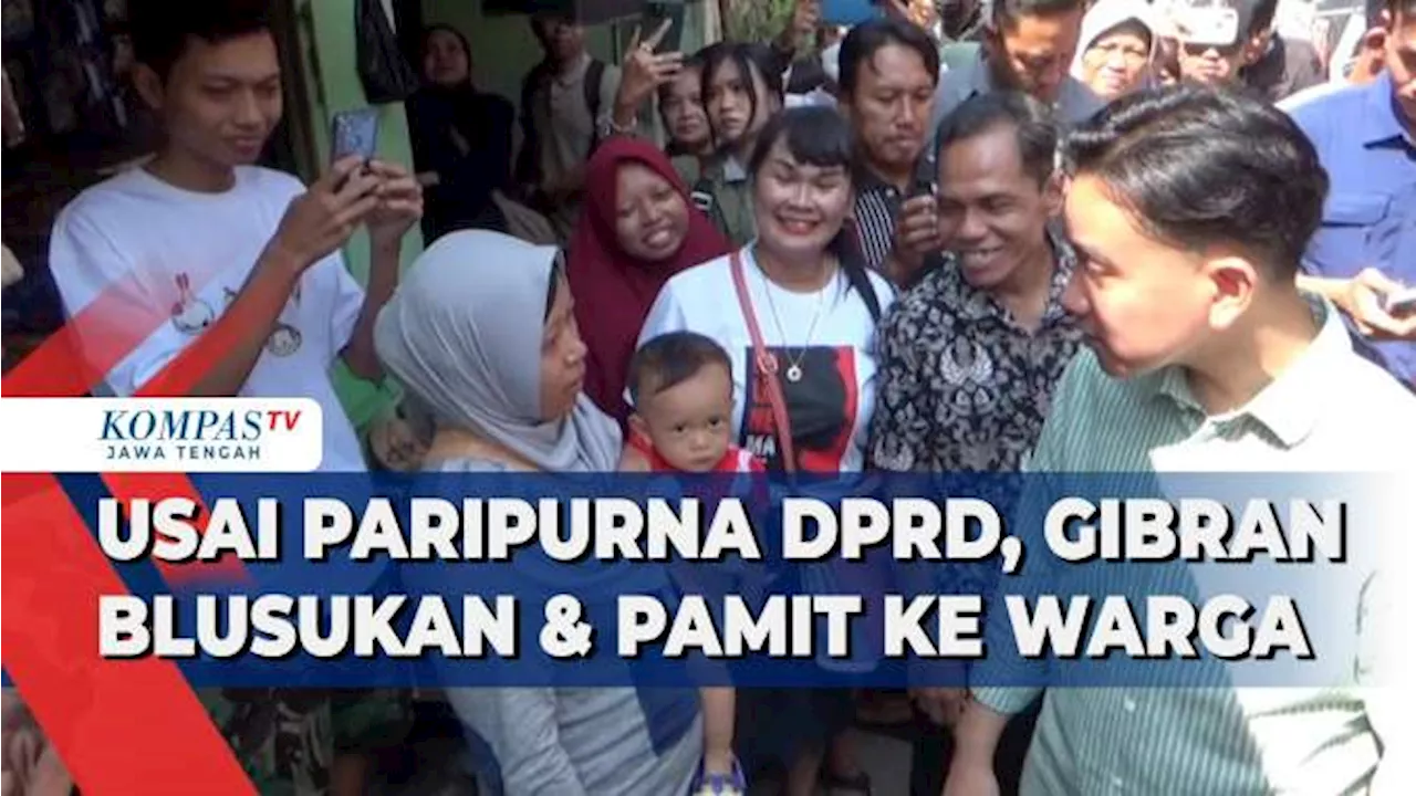 Usai Paripurna DPRD, Gibran Blusukan dan Pamit ke Warga