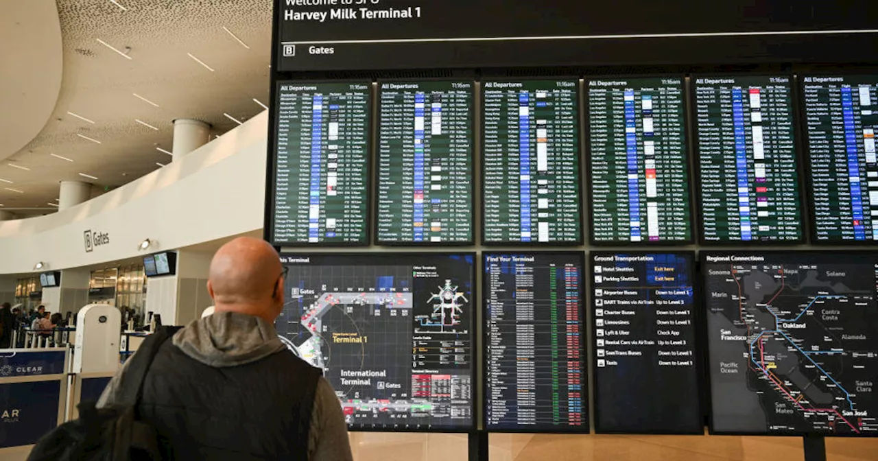 Dozens of flights at San Francisco International Airport canceled amid Microsoft outage