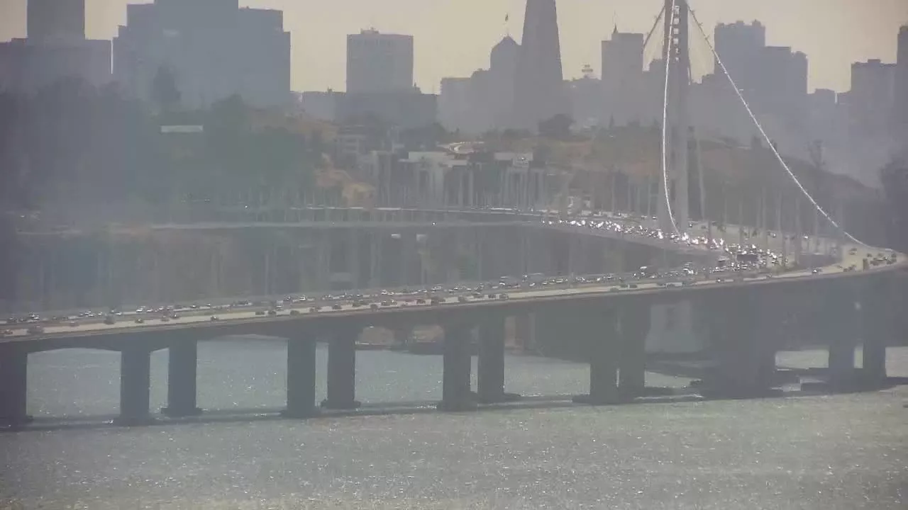 Man rescued from water after jumping from Bay Bridge following rollover crash