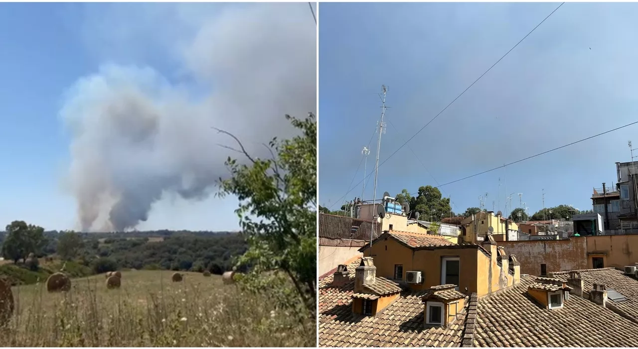 Roma, incendio a Casal Lumbroso e a Tor Vergata: evacuati residenti e strade chiuse. Nube di cenere raggiunge