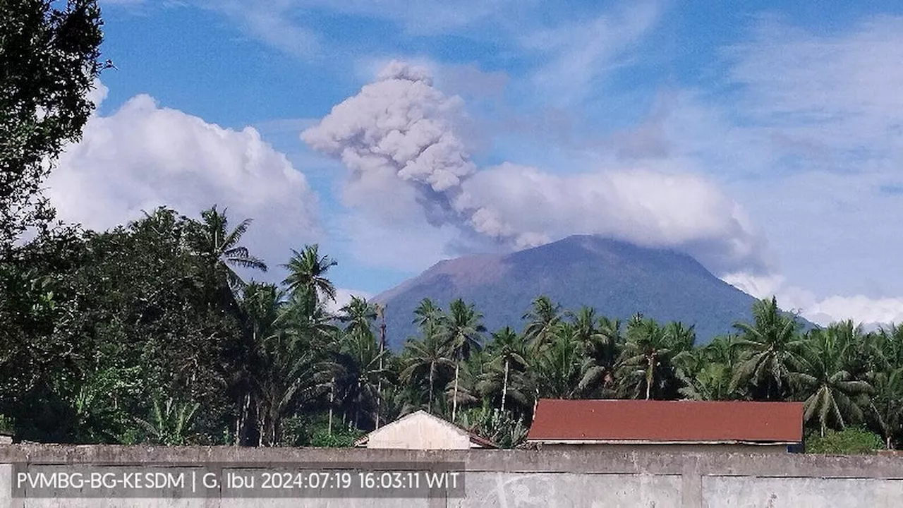 Gunung Ibu Meletus Lagi, Semburkan Abu Vulkanik 1.000 Meter ke Arah Timur Laut