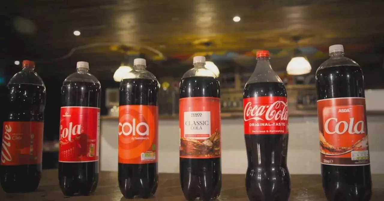 Coca-Cola compared to Aldi, Lidl and Tesco bottles – and there's one winner