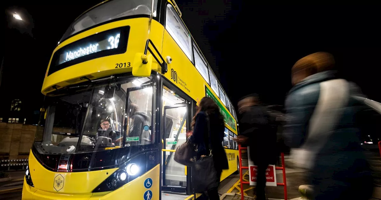 Major announcement as 24/7 buses launched in Greater Manchester on two routes