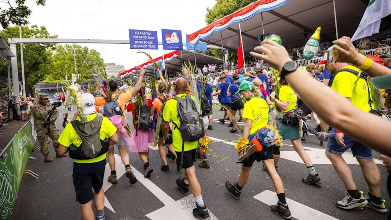 Minder blaren, minder kilometers: 41.552 deelnemers finishen Vierdaagse