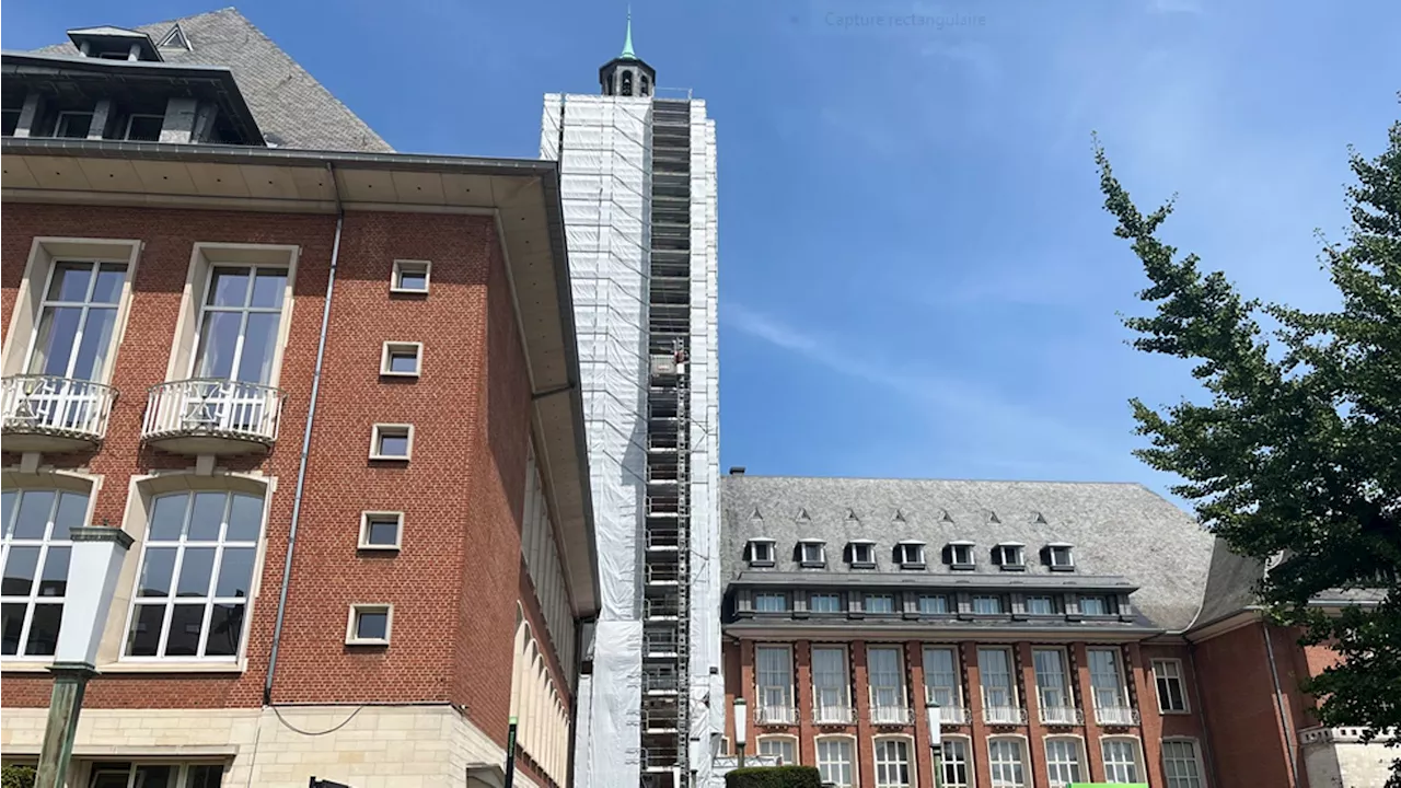 En travaux, l'hôtel de ville de Woluwe-Saint-Pierre victime de la maladie du béton