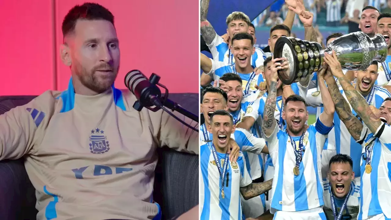 Lionel Messi's nine-word message to Argentina players moments after winning Copa America speaks volumes