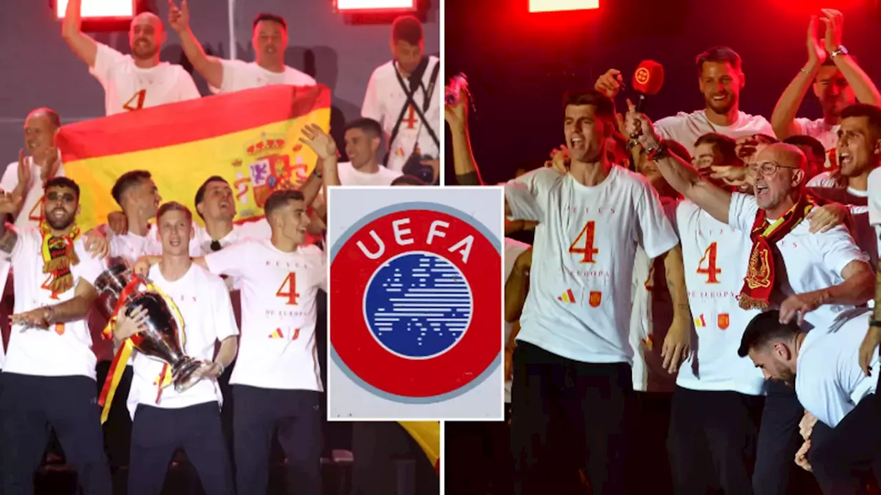 Two Spanish players 'facing UEFA ban' after Gibraltar chant during Euro 2024 celebrations