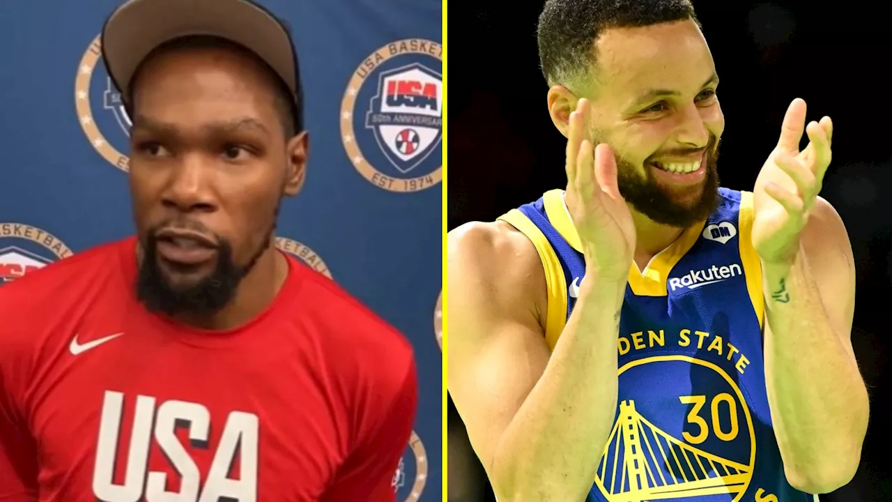 Kevin Durant says it’s ‘exciting times’ being teammates with Steph Curry again, who is checking off one las...