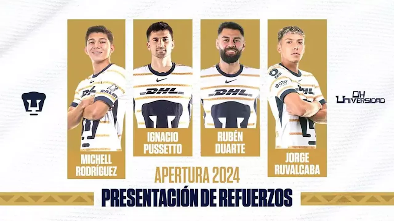 Pumas presentó a sus refuerzos del Apertura 2024, Duarte ya puede jugar