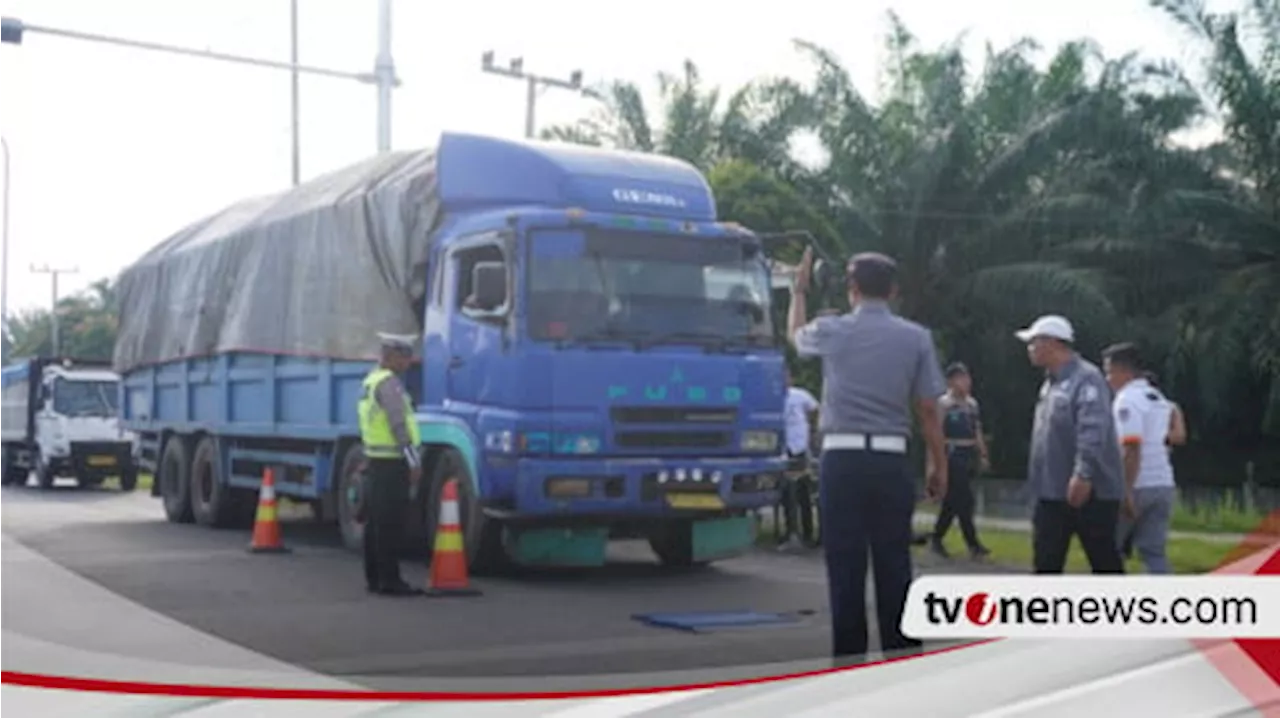 Operasi ODOL di Tol Medan-Binjai, Petugas Gabungan Jaring Belasan Kendaraan