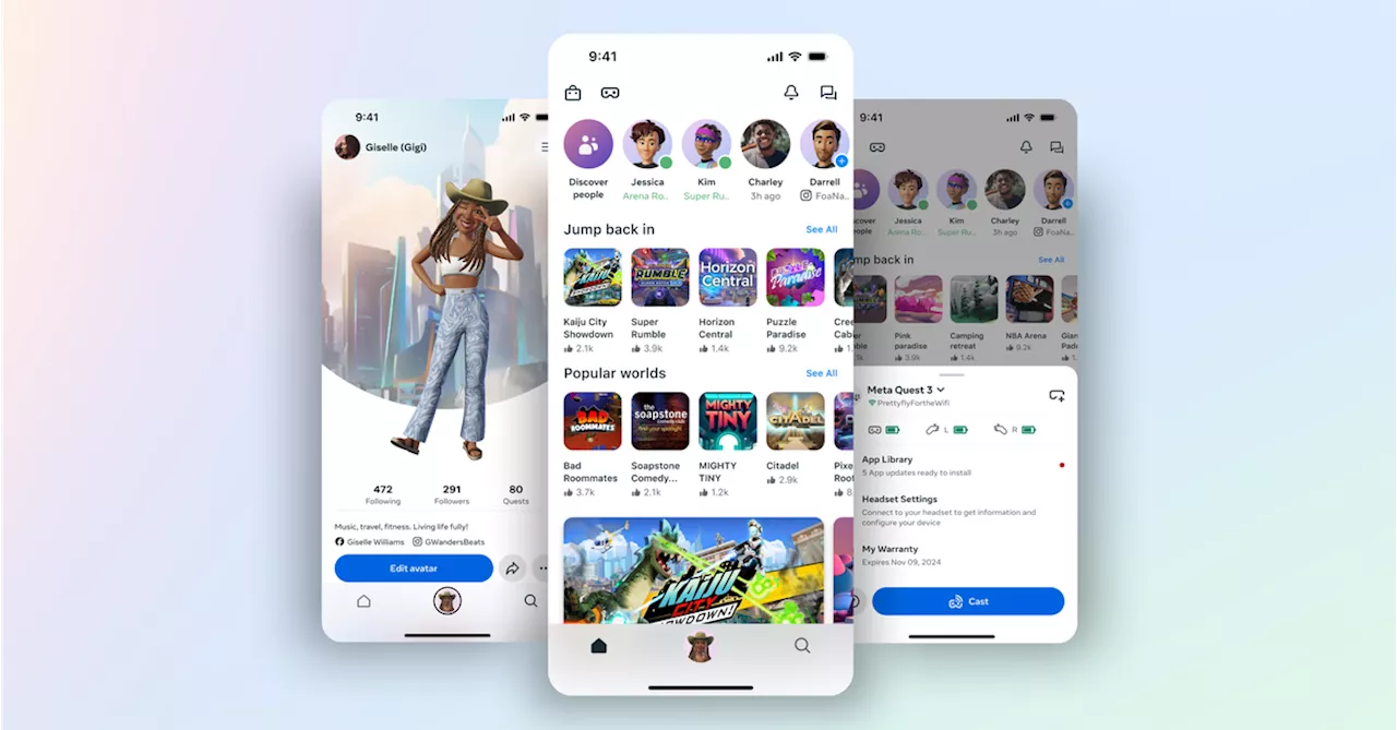 Meta’s redesigned Quest app puts a big focus on Horizon Worlds