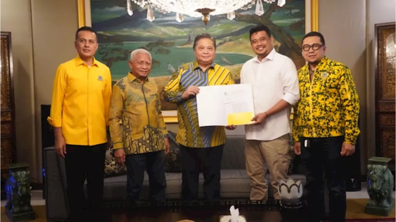 Airlangga Hartarto Serahkan SK Duet Bobby Nasution-Surya di Pilgub Sumut, Ijeck Beri Penjelasan