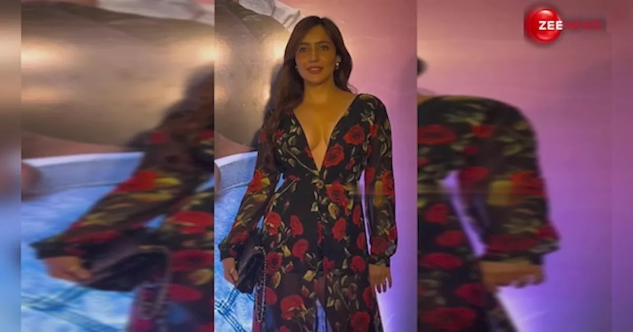 बाप रे! डीपनेक ड्रेस पहन स्पेशल फिल्म स्क्रीनिंग पर पहुंचीं Neha Sharma, छोटी ड्रेस में फ्लॉन्ट कर रही हैं फिगर