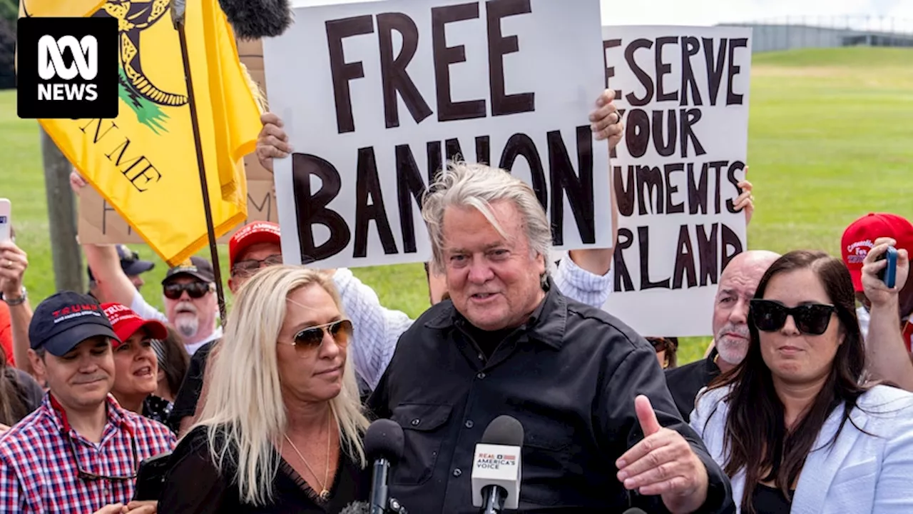 Donald Trump ally Steve Bannon surrenders to prison to serve 4-month contempt sentence