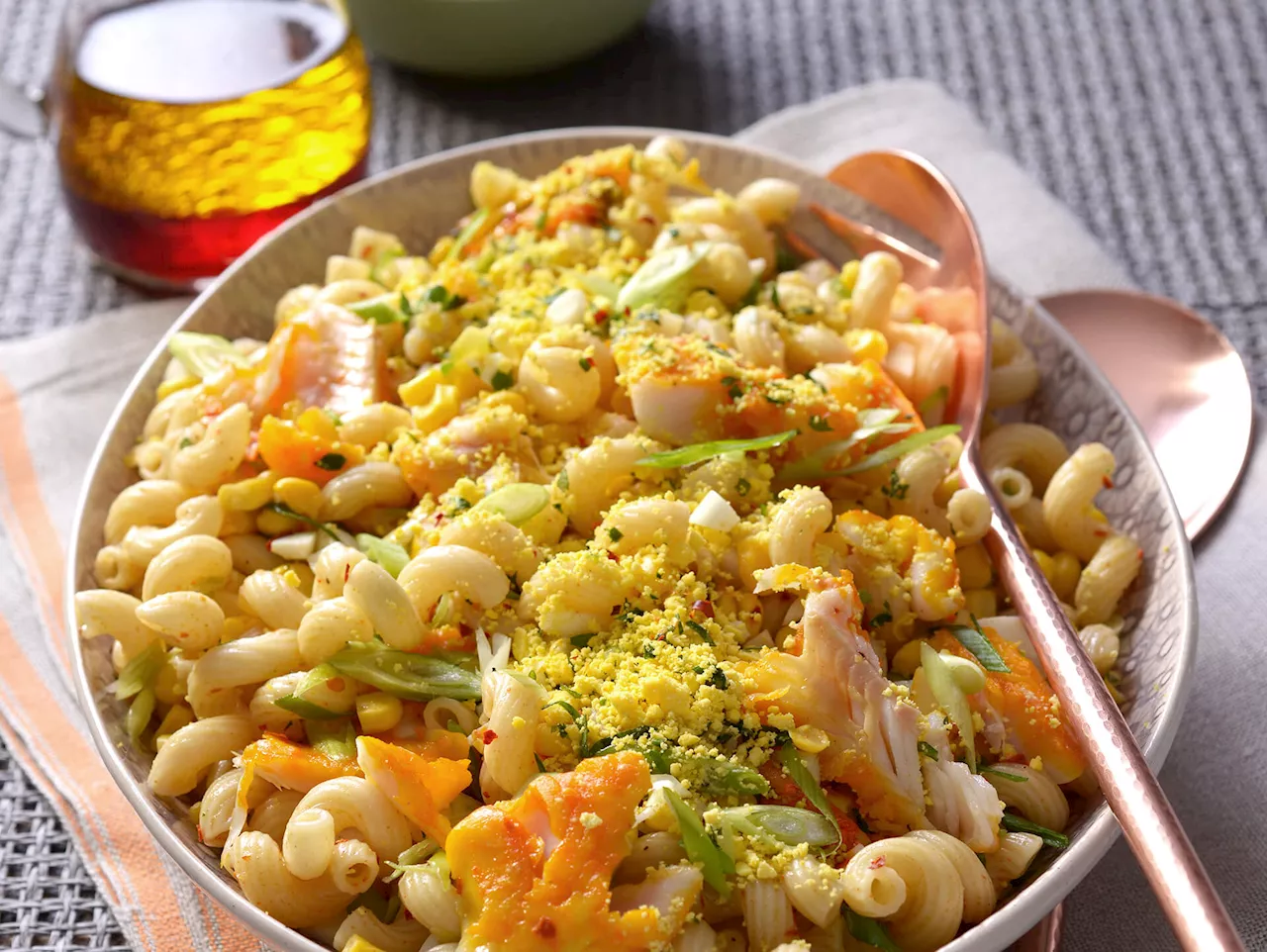 Smoked fish and pasta salad made in minutes