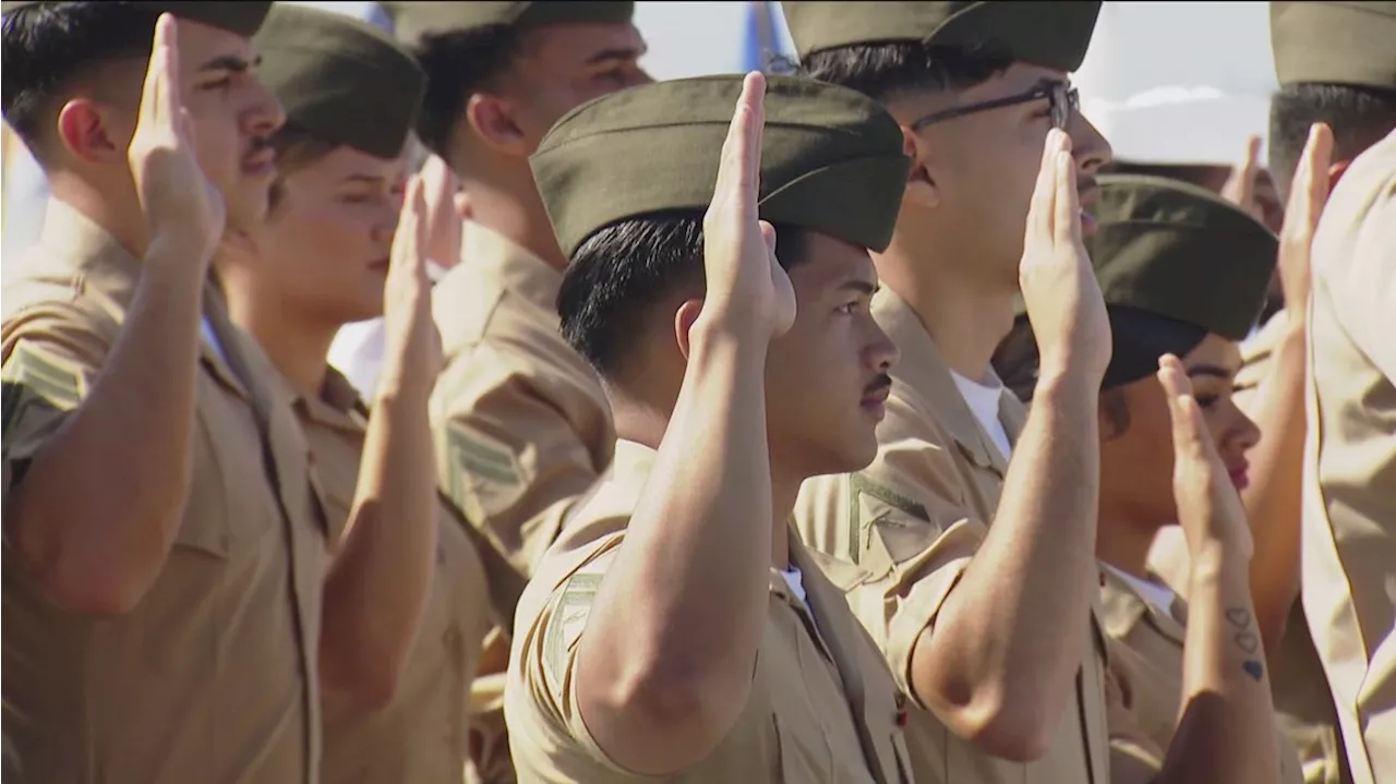 Military members become US citizens at USS Midway to celebrate Independence Day