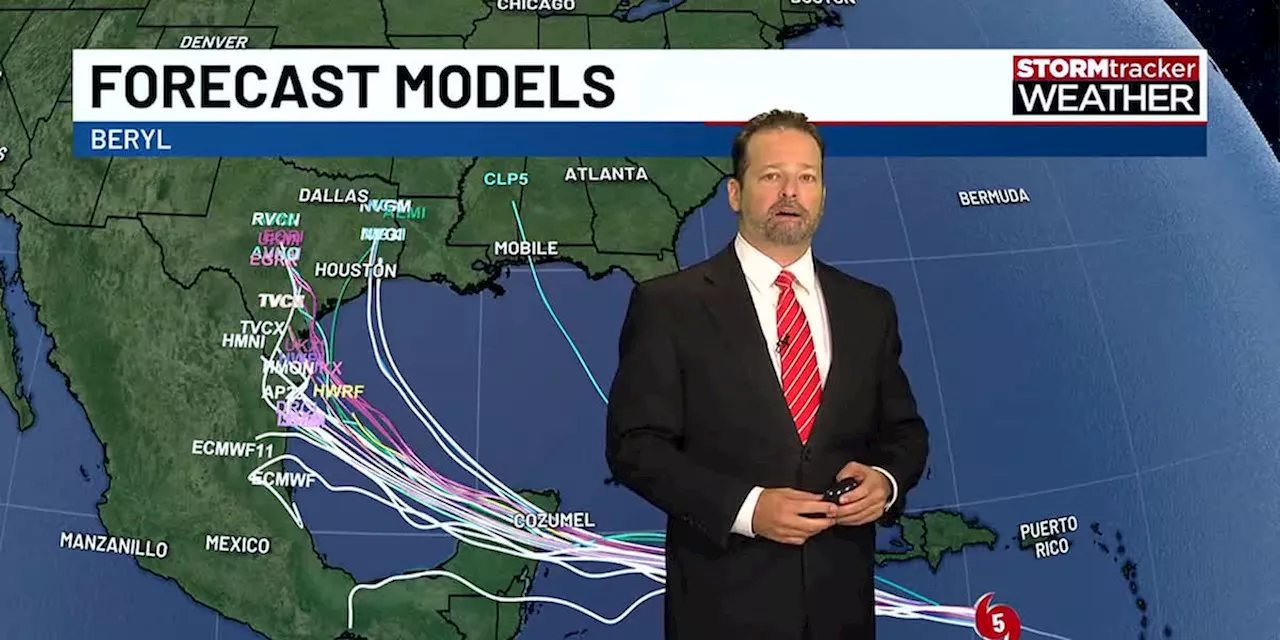 Beryl taking aim at Jamaica; spotty storms expected locally today